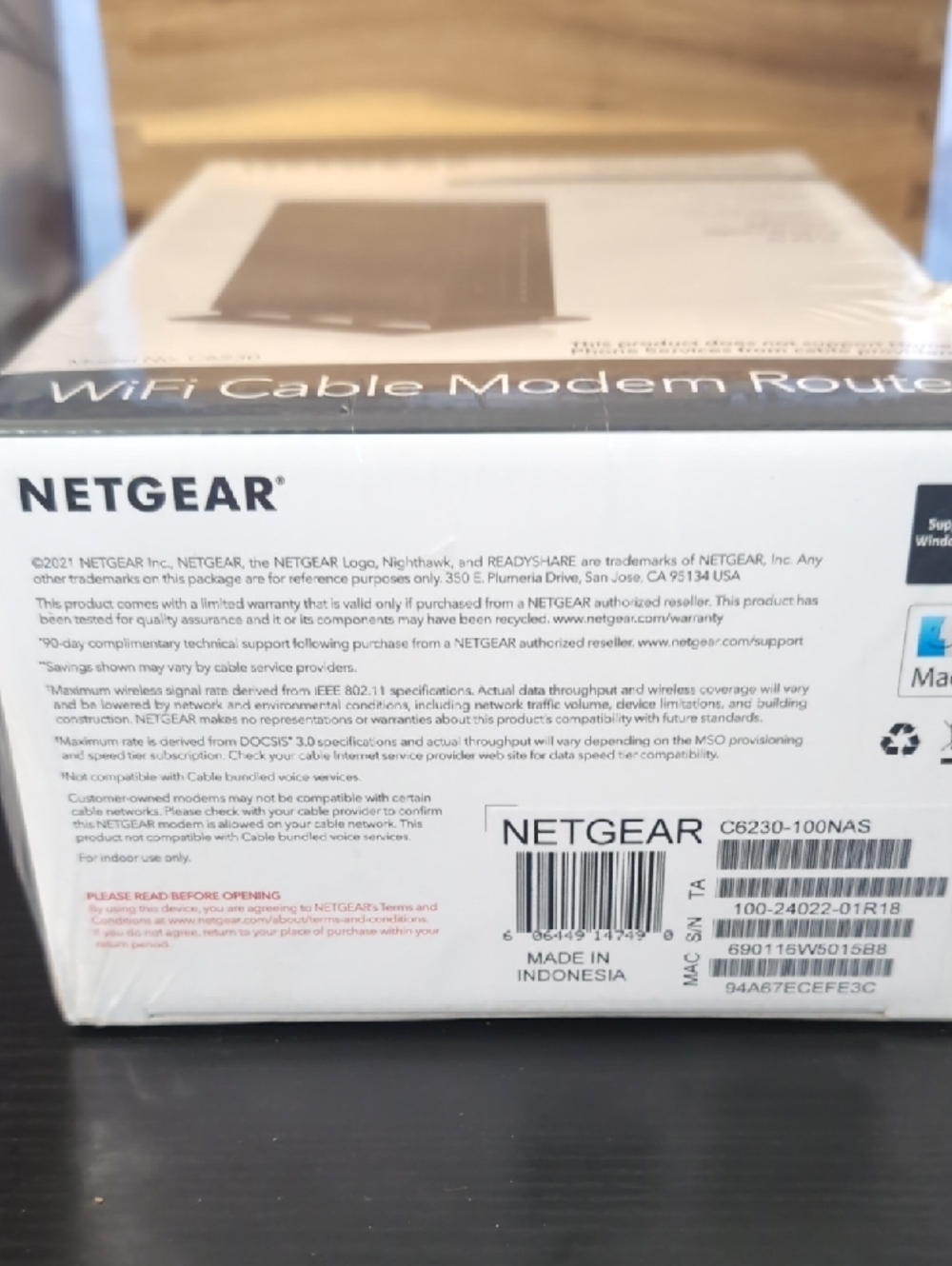 NETGEAR AC1200 WiFi Cable Modem Router - Black - Picture 5 of 5